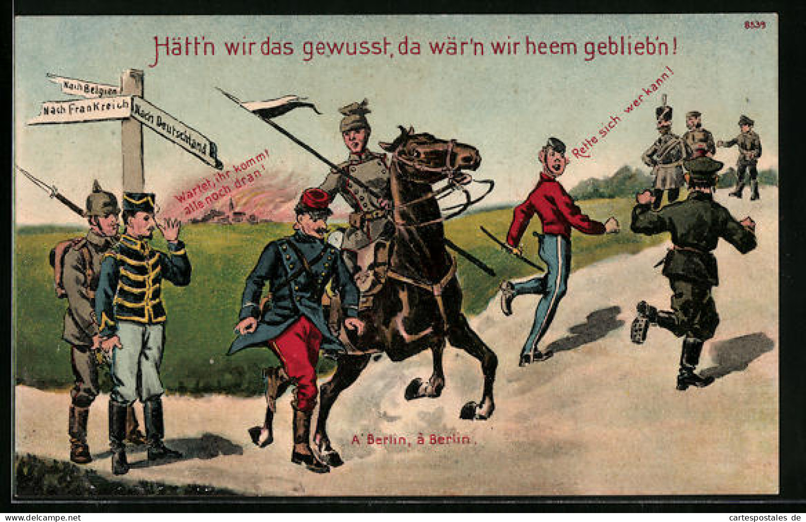 AK Hätt`n Wir Das Gewusst, Da Wär`n Wir Heem Geblieb`n!, Propaganda 1. Weltkrieg  - Guerre 1914-18