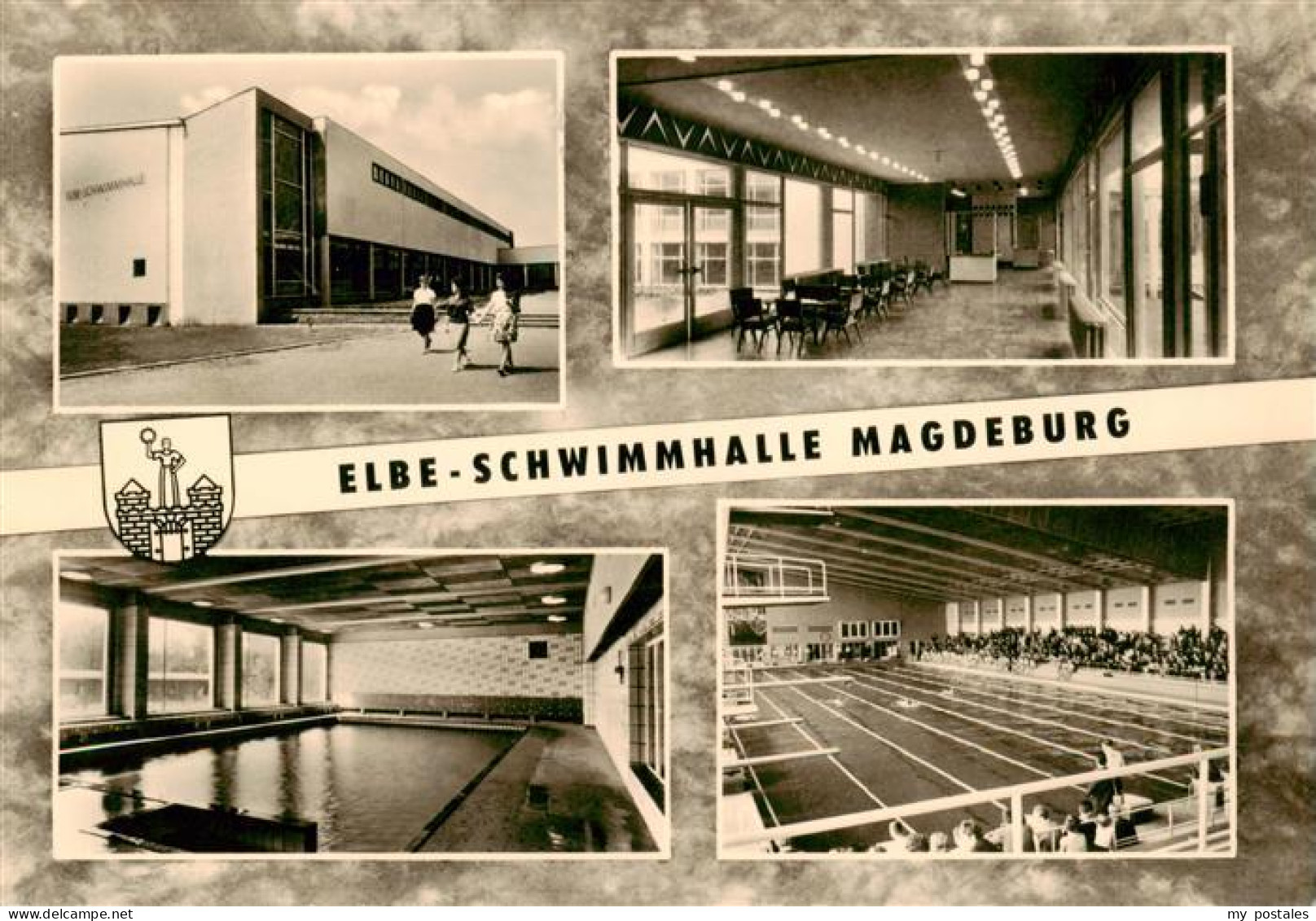 73900610 Magdeburg Elbe Schwimmhalle Teilansichten Magdeburg - Maagdenburg