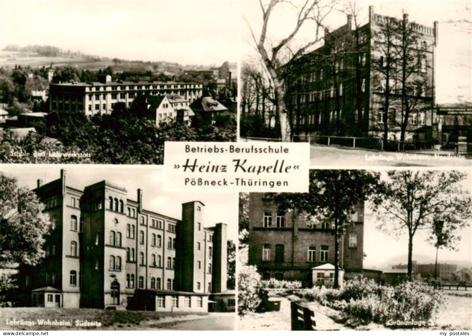 73900547 Poessneck Betriebs Berufsschule Heinz Kapelle Schule Lehrlings Wohnhaus - Pössneck