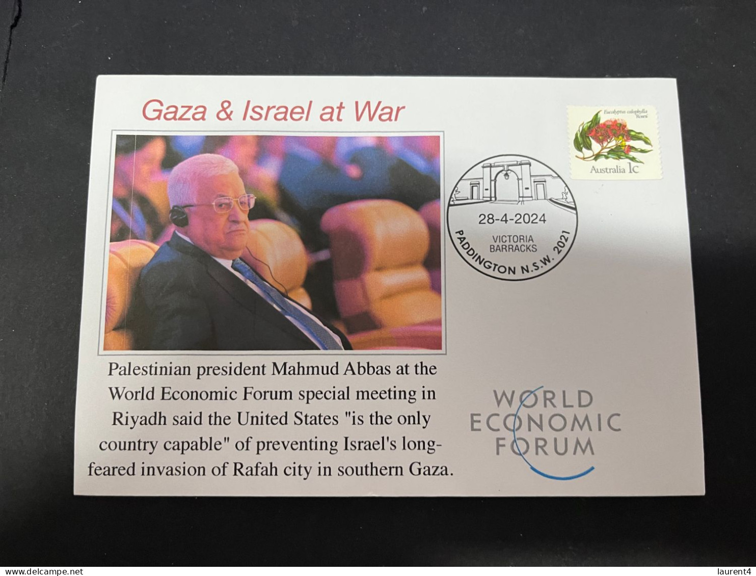 30-4-2024 (3 Z 26) GAZA WAr - Palestinian President Abbas Attend World Economic Forum In Riyadh Appeal To USA - Militaria