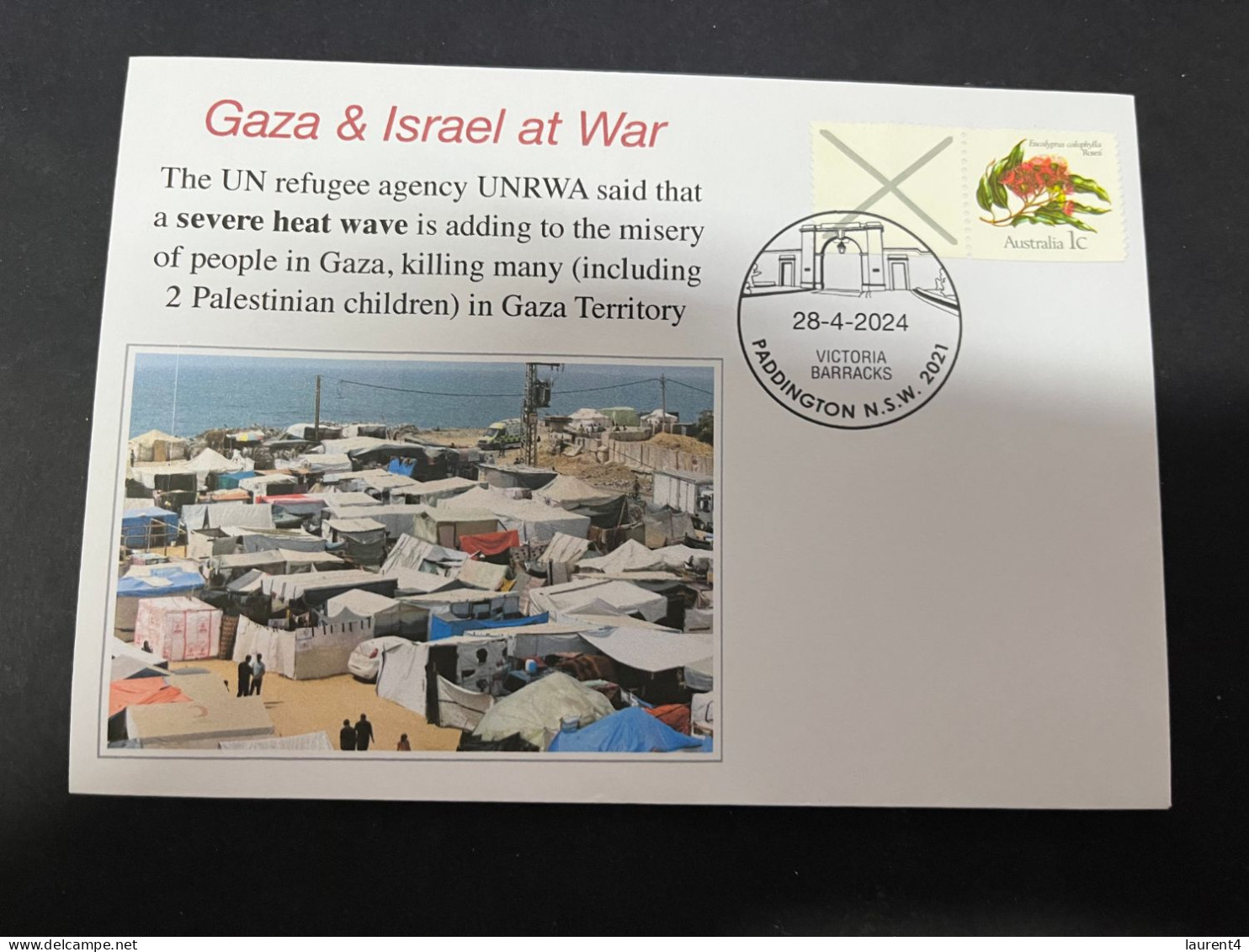 30-4-2024 (3 Z 26) GAZA WAr - UN Refugee Ageny UNRWA Said That A Severe Heat Wave Is Adding To Misery Of Peoples In Gaza - Militaria