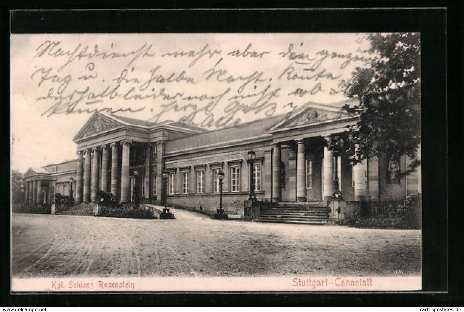 AK Stuttgart-Canstatt, Kgl. Schloss Rosenstein  - Stuttgart