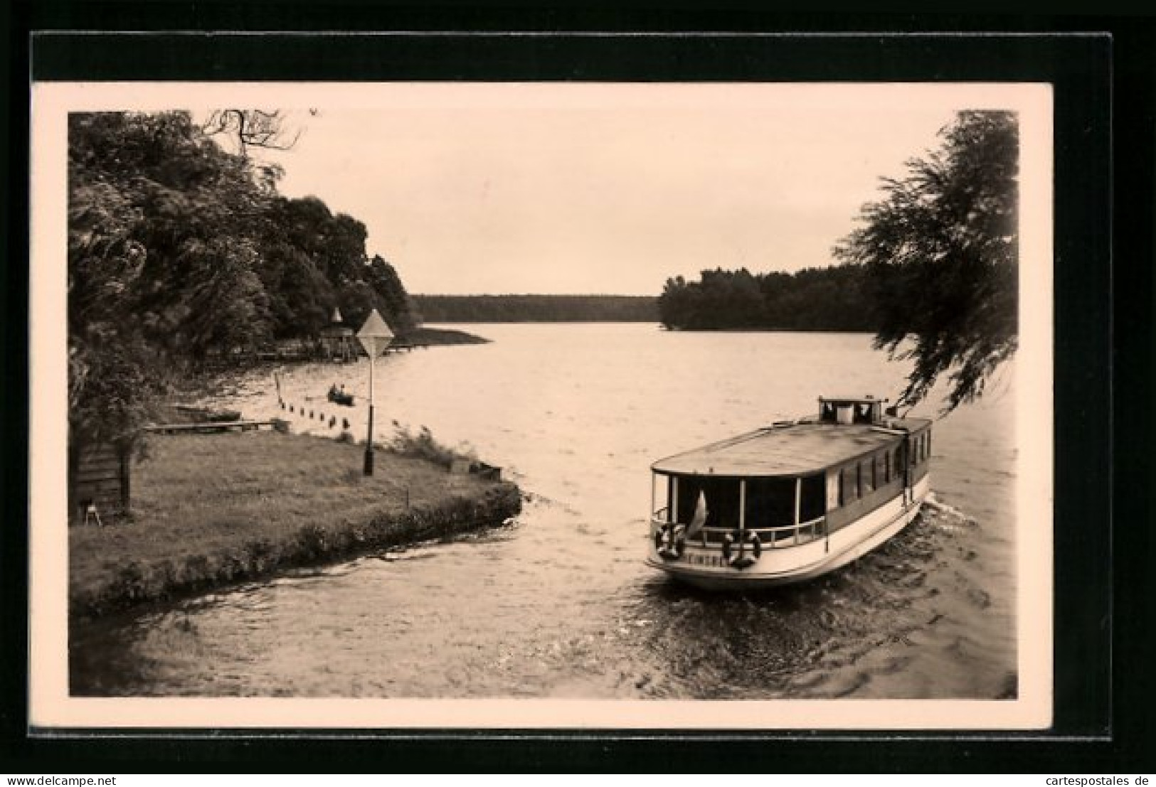 AK Zechlinerhütte, Motorboot Rheinsberg Auf Dem Schlaborn-See  - Zechlinerhütte