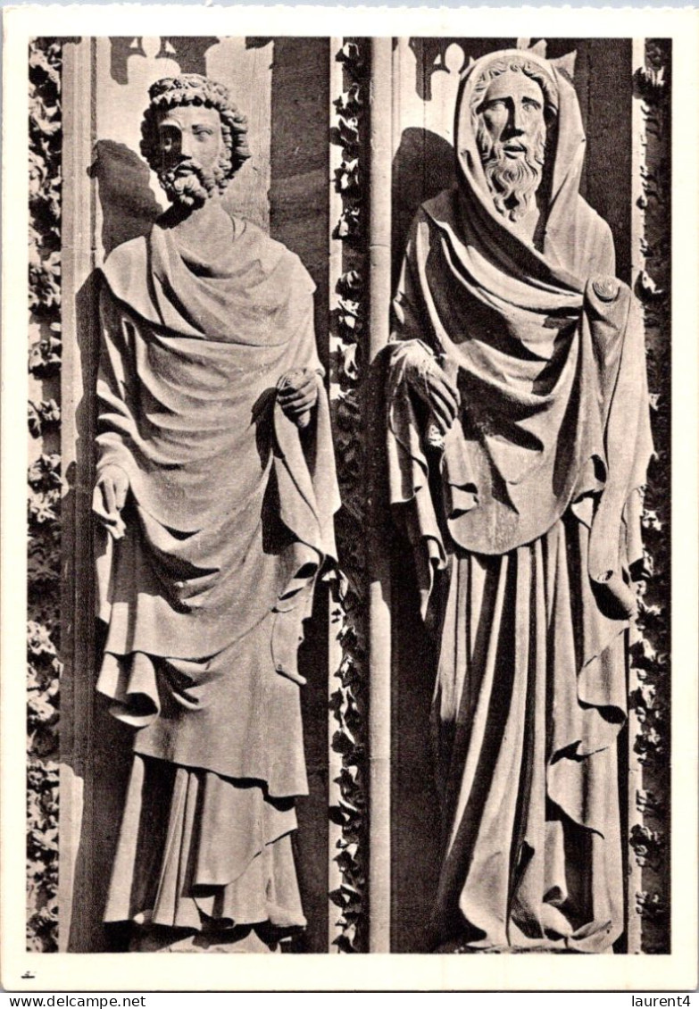 30-4-2024 (3 Z 26 A) Very Old  (2 B/w Potcards) Religious  - Strasbourg Cathedral - Phophètes - Vergine Maria E Madonne