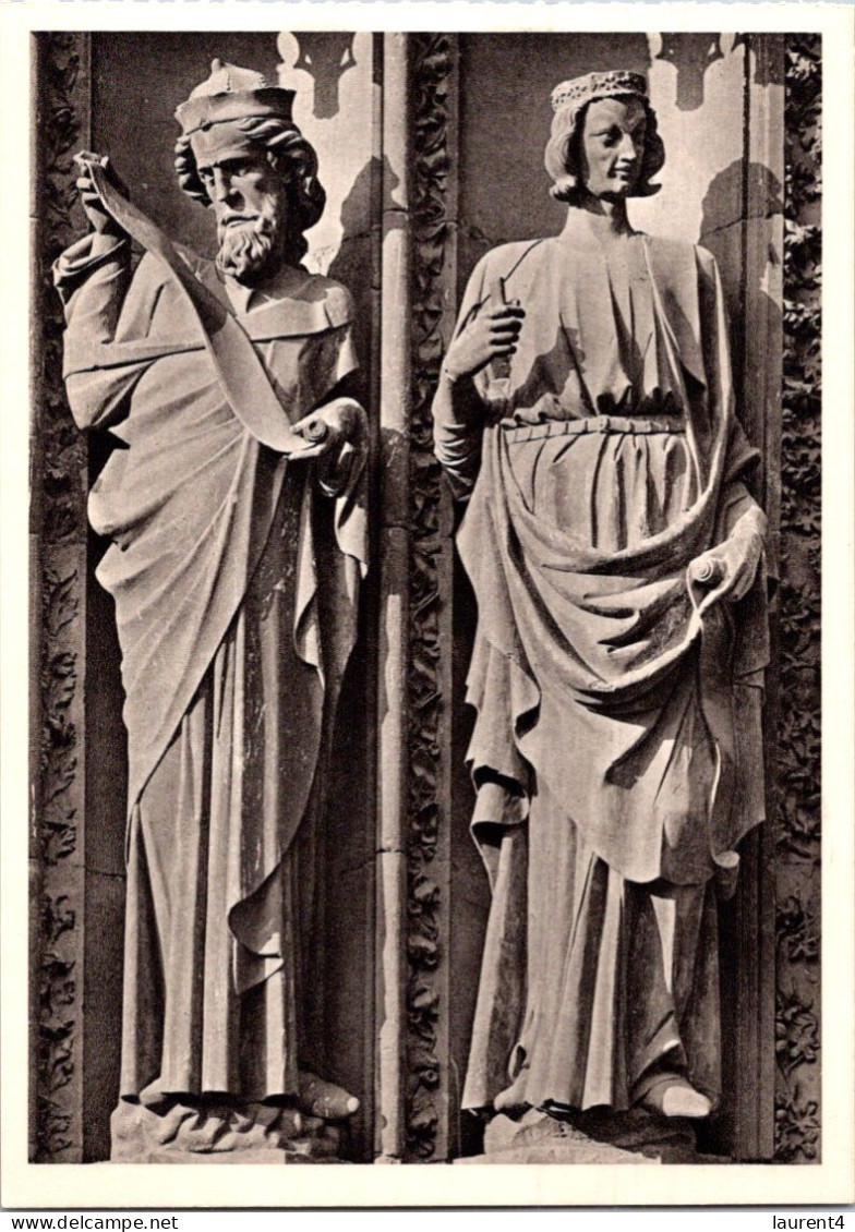 30-4-2024 (3 Z 26 A) Very Old  (2 B/w Potcards) Religious  - Strasbourg Cathedral - Phophètes - Vergine Maria E Madonne