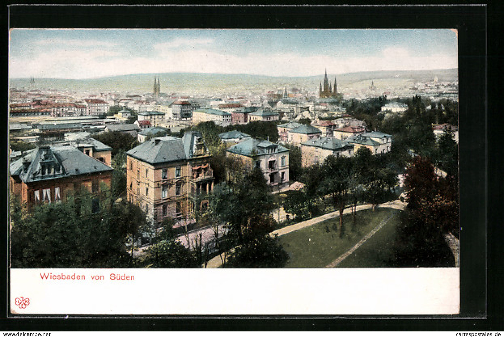 AK Wiesbaden, Blick Auf Den Ort Von Süden  - Wiesbaden