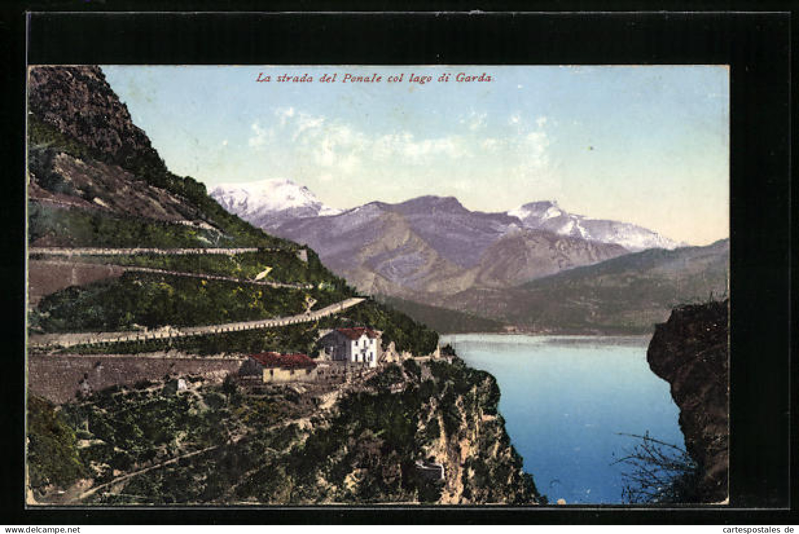 Cartolina Ponale, La Strada Col Lago Di Garda  - Andere & Zonder Classificatie