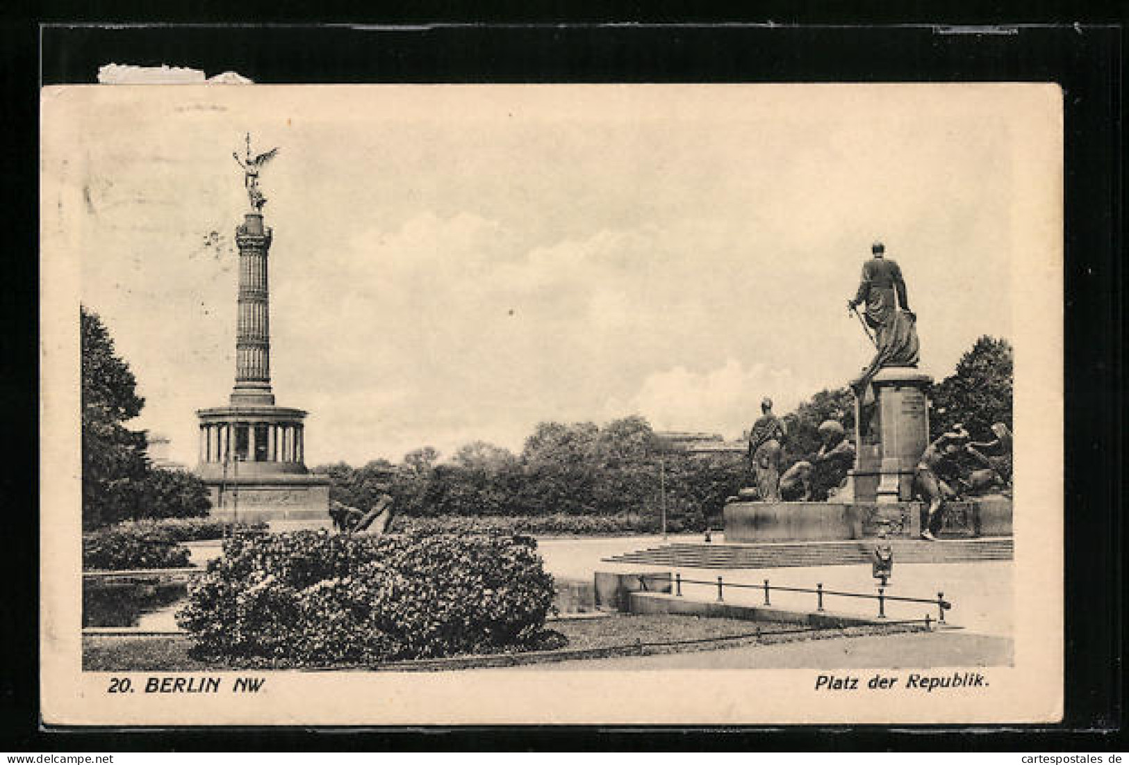 AK Berlin, Platz Der Republik, Siegessäule  - Sonstige & Ohne Zuordnung