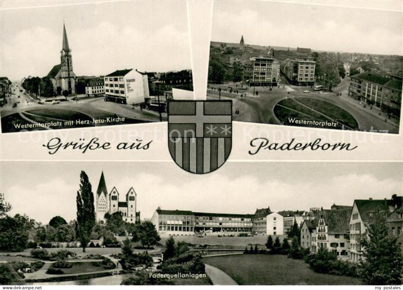 73704210 Paderborn Westerntorplatz Herz-Jesu-Kirche Paderquellenanlage Paderborn - Paderborn