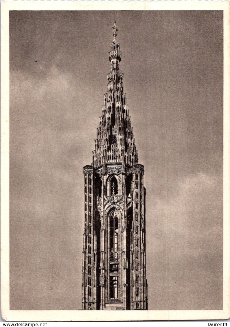 30-4-2024 (3 Z 26 A) Very Old  (2 B/w Potcards) Religious  - Strasbourg Cathedral - Crypte Et Flèche - Jésus