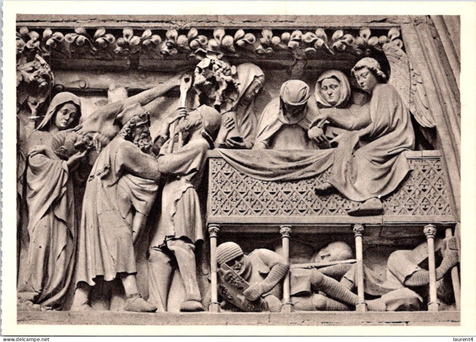 30-4-2024 (3 Z 26 A) Very Old  (2 B/w Potcards) Religious  - Strasbourg Cathedral - Thomas & Sainte Femmes - Jésus