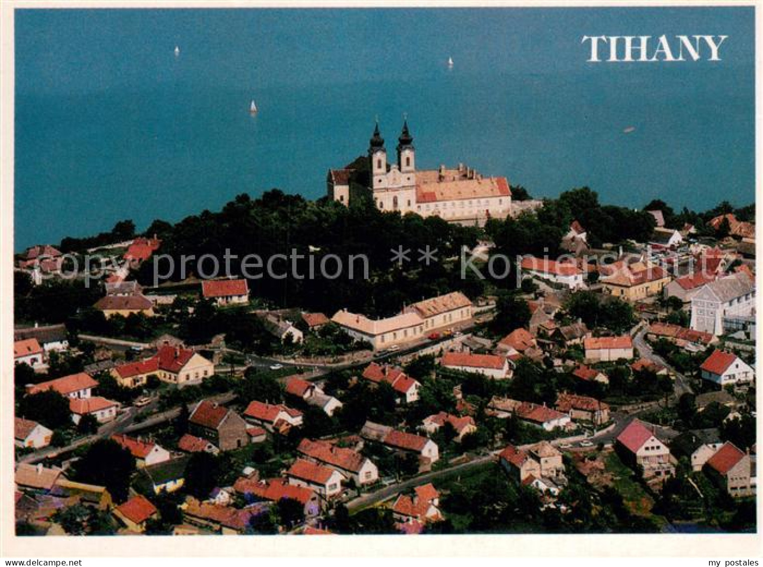 73703889 Tihany Stadtbild Mit Kirche Plattensee Tihany - Hongrie