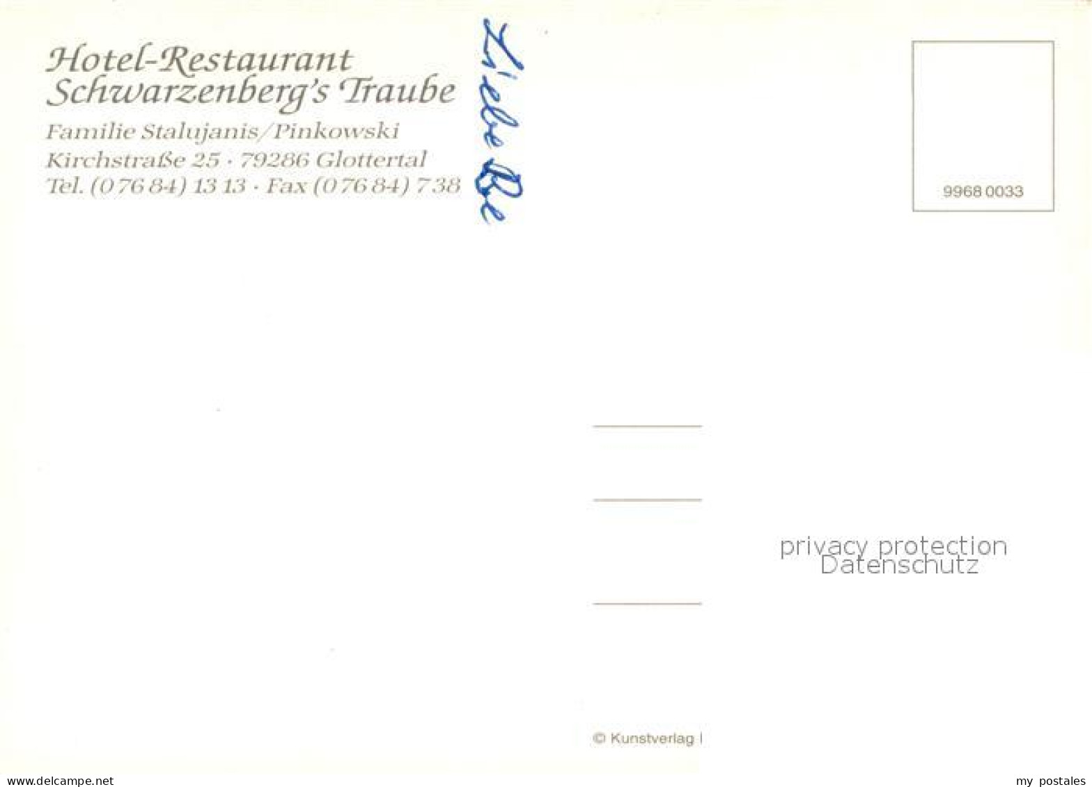 73703867 Glottertal Hotel Restaurant Schwarzenbergs Traube Glottertal - Glottertal