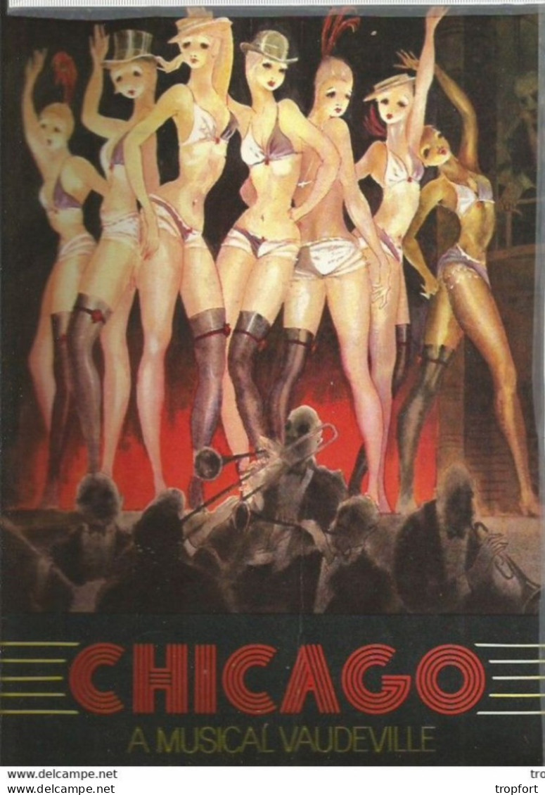 GG / PROGRAMME CHICAGO  A MUSICAL VAUDEVILLE BOB FOSSE JERRY ORBACH Theatre Girl Sexy Nude Nu Comedie - Programma's