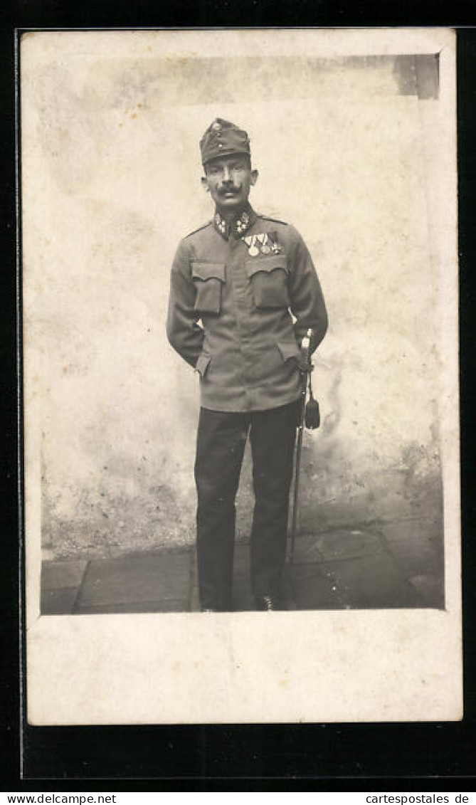 Foto-AK Österreich. Gebirgsjäger In Uniform, Uniformfoto  - War 1914-18