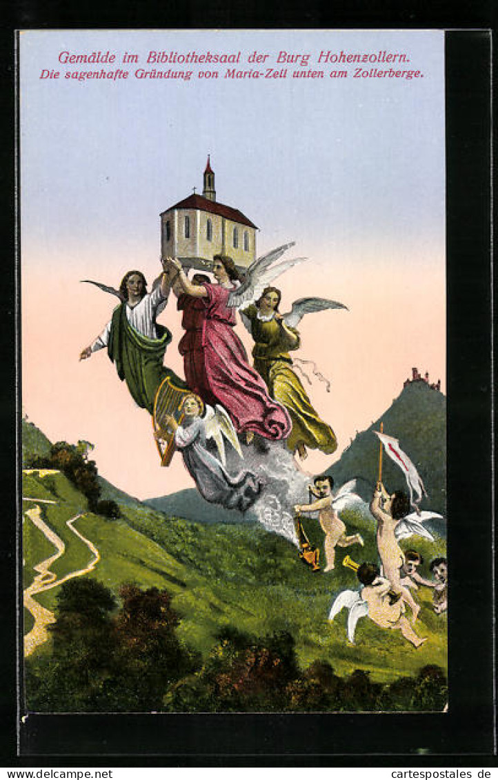 Künstler-AK Maria-Zell, Gemälde Der Gründungssage  - Fairy Tales, Popular Stories & Legends