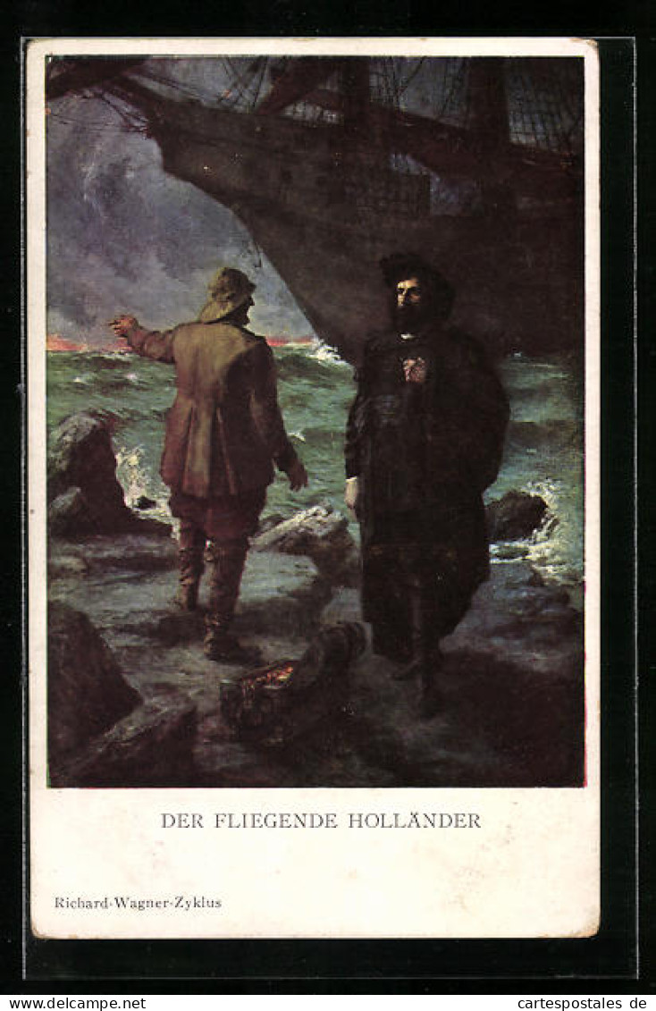 Künstler-AK Der Fliegende Holländer Am Hafen  - Fiabe, Racconti Popolari & Leggende