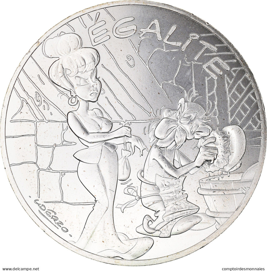 France, 10 Euro, Astérix Égalité (La Zizanie), 2015, Paris, B.D, FDC, Argent - Francia