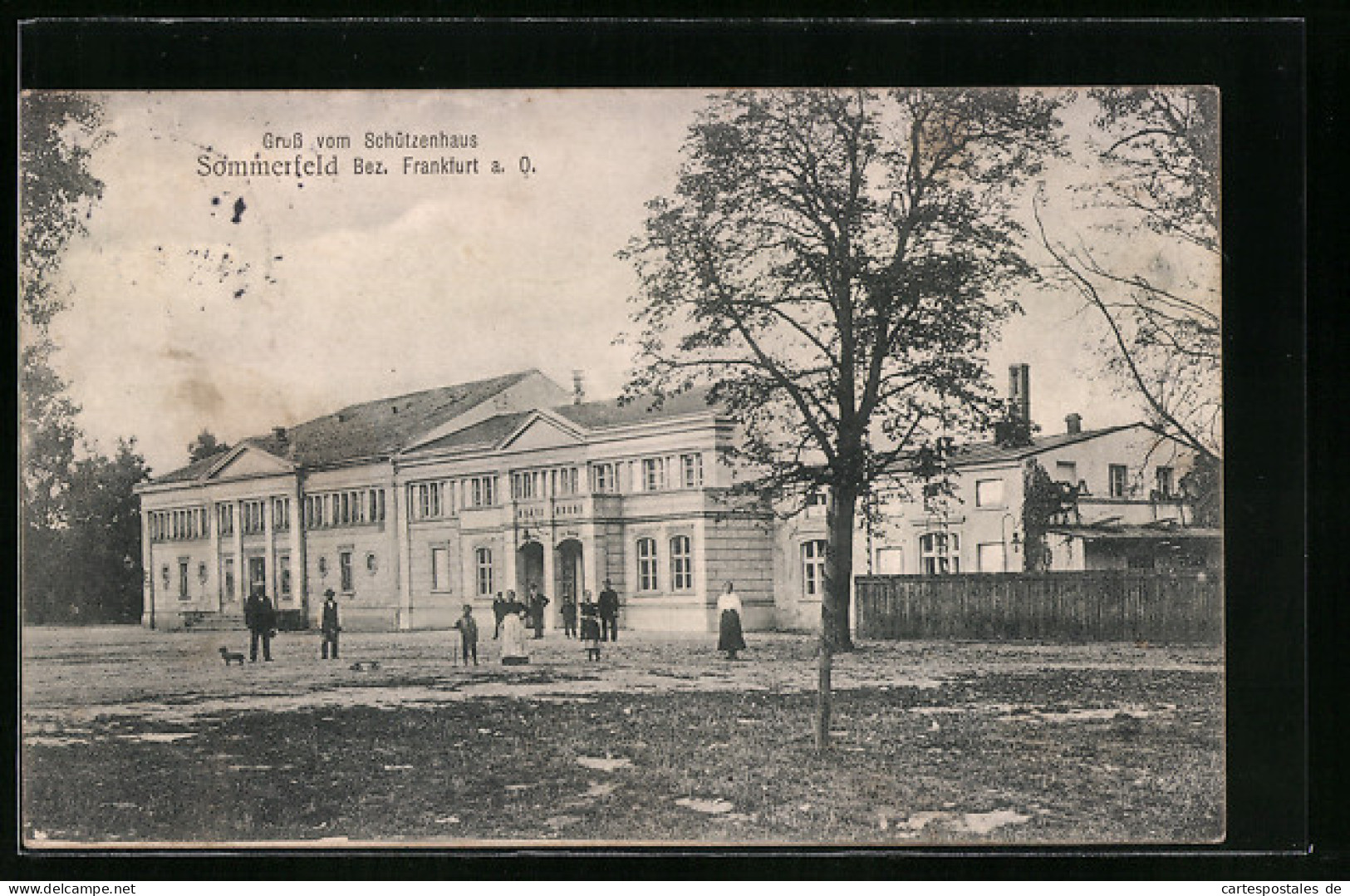 AK Sommerfeld, Gasthof Und Schützenhaus Mit Passanten  - Altri & Non Classificati