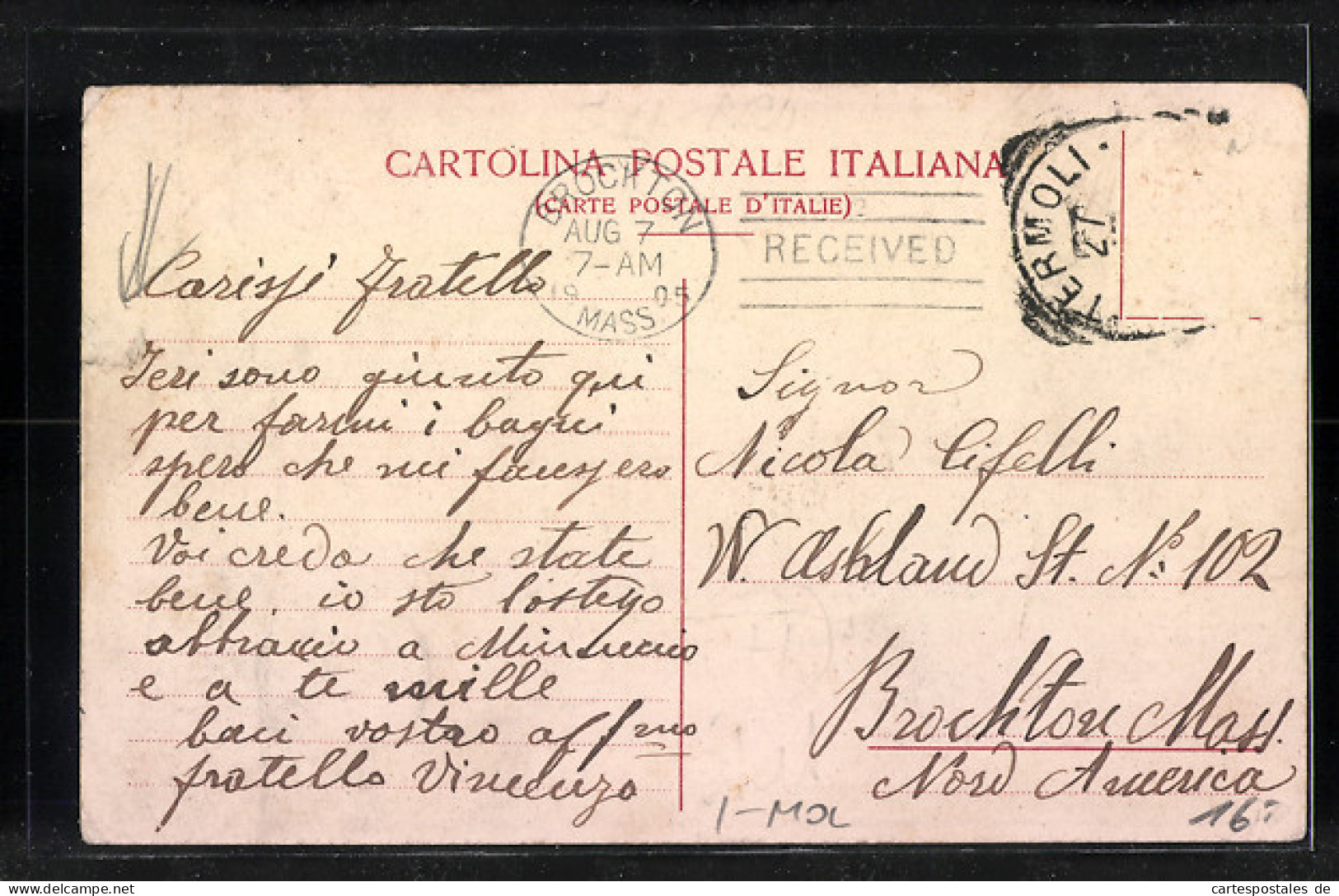 Cartolina Termoli, Via Nazionale, Est  - Other & Unclassified