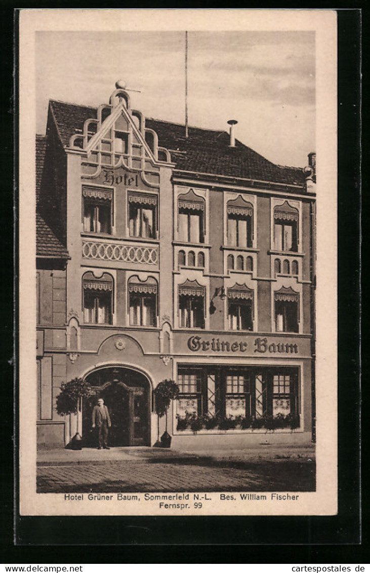 AK Sommerfeld I. D. N.-L., Hotel Grüner Baum  - Other & Unclassified