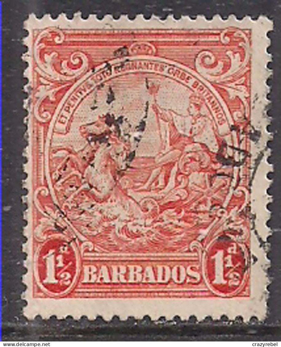 Barbados 1938 - 47 KGV1 1 1/2d Orange Used SG 250 ( J1081 ) - Barbades (...-1966)