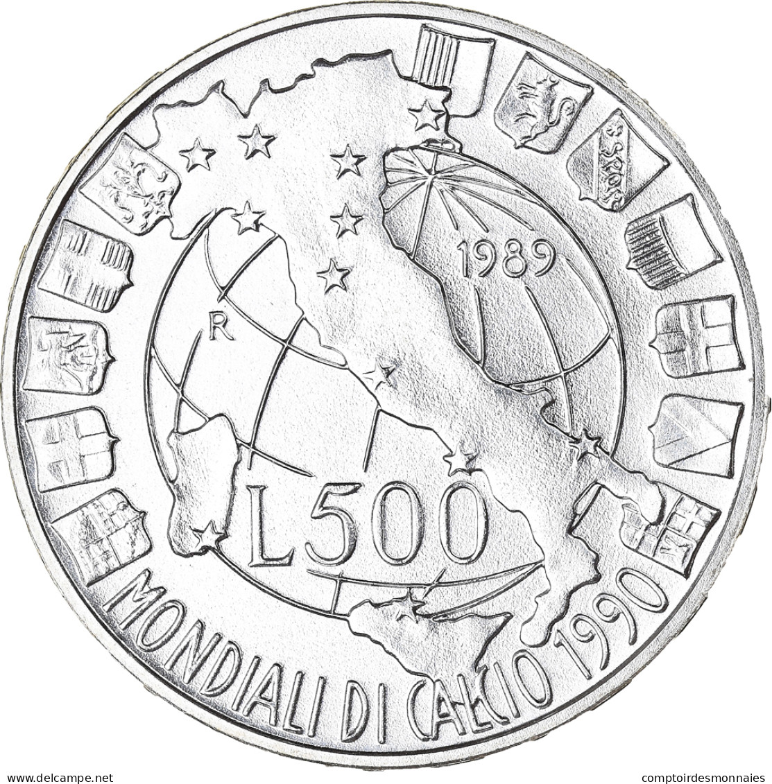 Monnaie, Italie, 500 Lire, 1989, Rome, FDC, FDC, Argent, KM:134 - 500 Lire