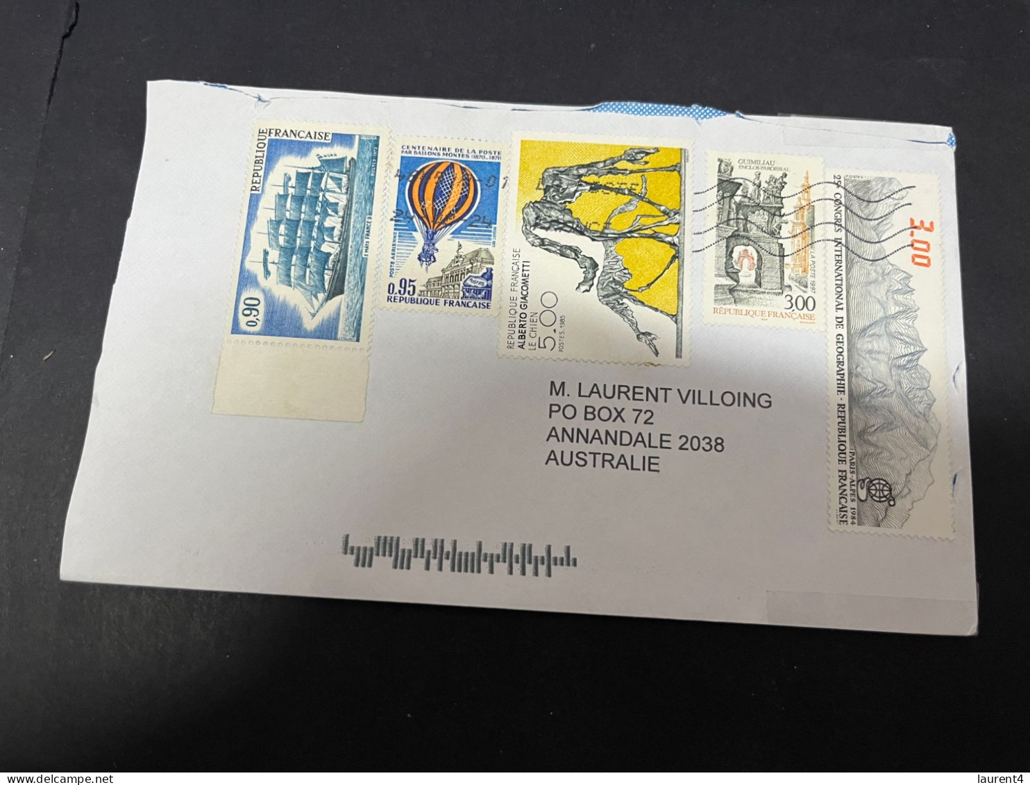 30-4-2023 (3 Z 27) Letter Posted From France To Australia In 2024 (2 Covers) (each Cover Has Many Stamps) - Storia Postale