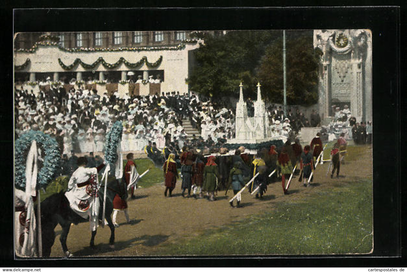 AK Kaiserhuldigungsfest 1908, Rudolf IV. Der Stifter - Das Modell Der Stephanskirche  - Königshäuser