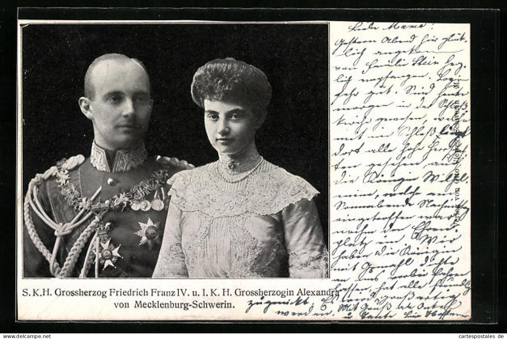 AK Grossherzog Friedrich Franz IV. Und Grossherzogin Alexandra Von Mecklenburg  - Königshäuser