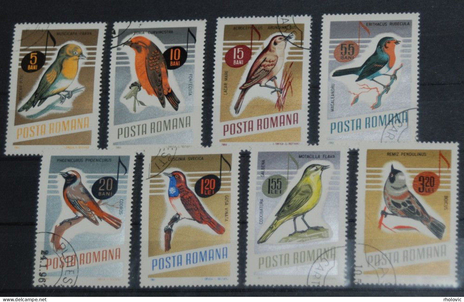 ROMANIA 1966, Birds, Animals, Fauna, Mi #2500-7, Used - Sonstige & Ohne Zuordnung