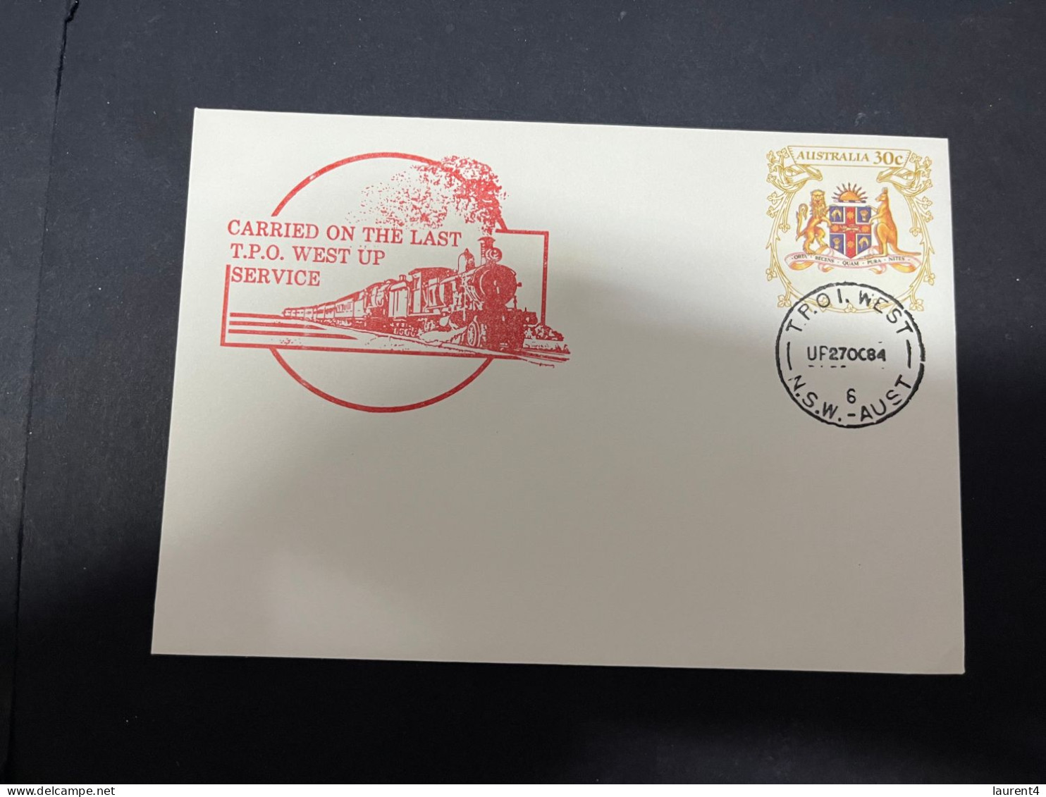 30-4-2023 (3 Z 29) Australia FDC (2 Covers) 1984 - Carried On The Last T.P.O. Service (mail Train) - Premiers Jours (FDC)