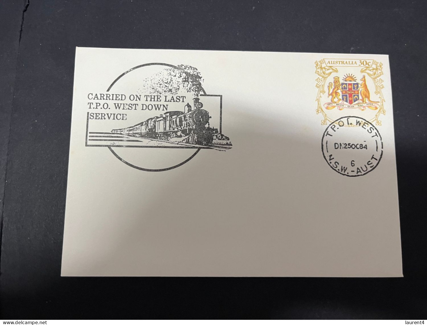 30-4-2023 (3 Z 29) Australia FDC (2 Covers) 1984 - Carried On The Last T.P.O. Service (mail Train) - Premiers Jours (FDC)