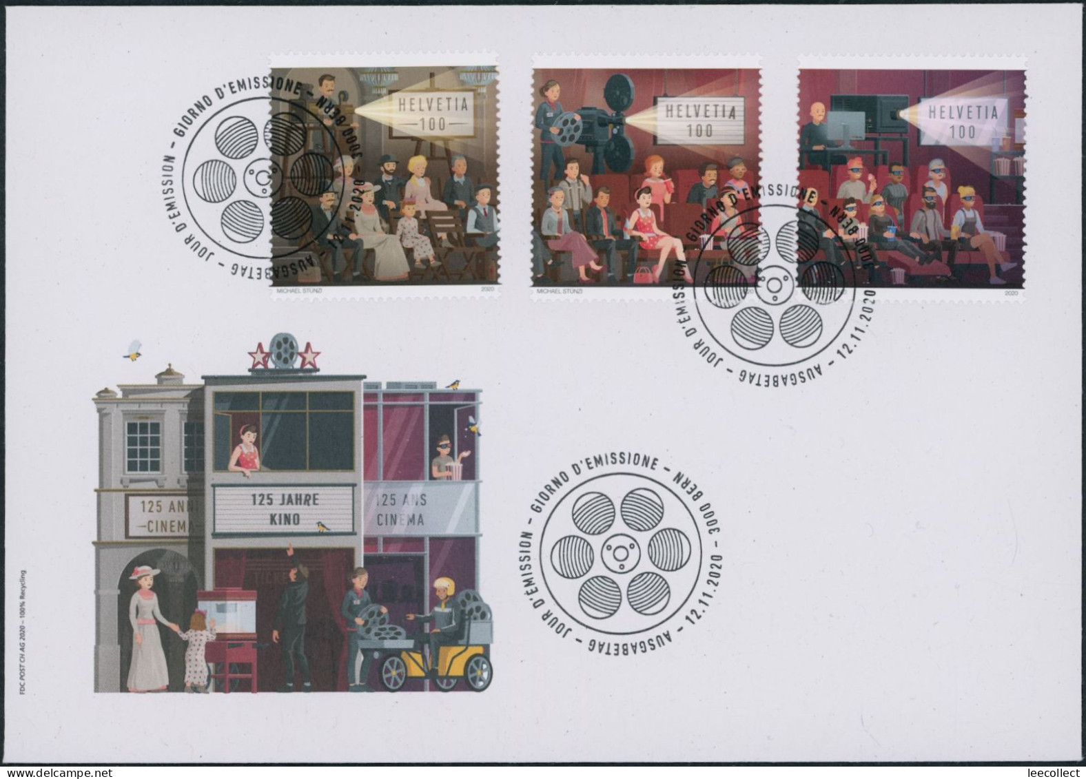 Suisse - 2020 - Kino - Ersttagsbrief FDC ET - Covers & Documents