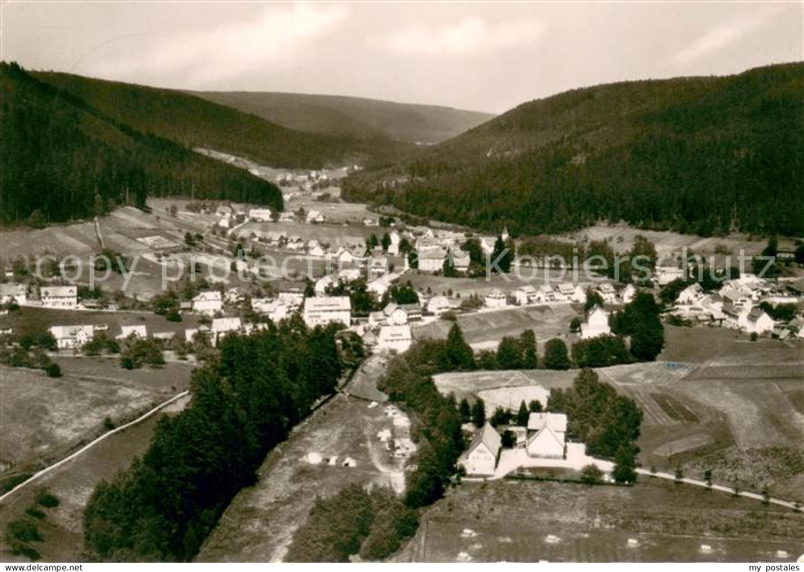 73686532 Enzkloesterle Luftkurort Schwarzwald Fliegeraufnahme Enzkloesterle - Sonstige & Ohne Zuordnung