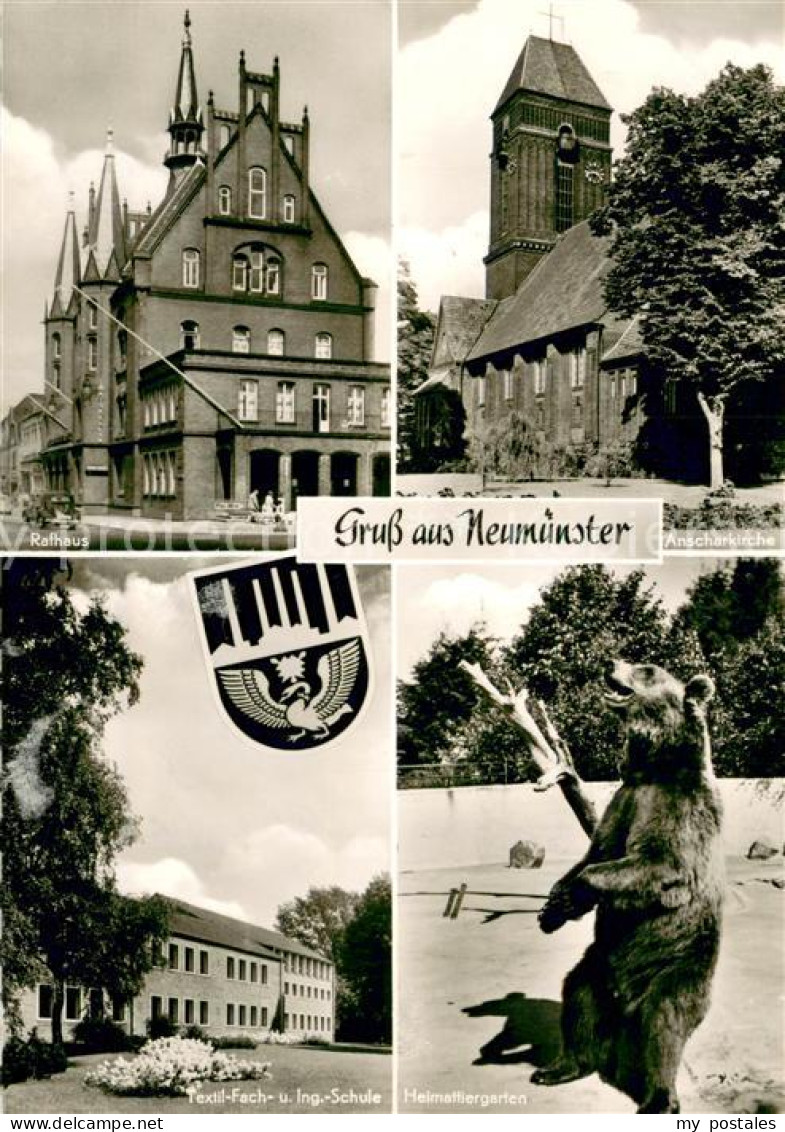 73686508 Neumuenster Schleswig-Holstein Rathaus Anscharkirche Textilfach- Und In - Altri & Non Classificati