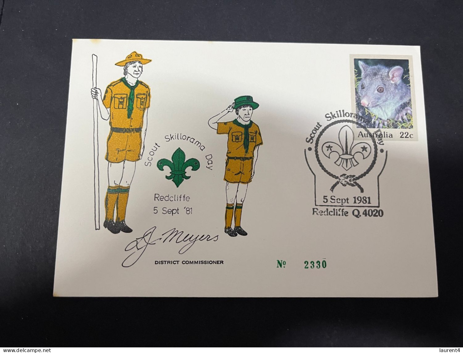 30-4-2023 (3 Z 29) Australia FDC (1 Cover) 1981 - Redcliffe Scouts Day (number 2330) - Ersttagsbelege (FDC)