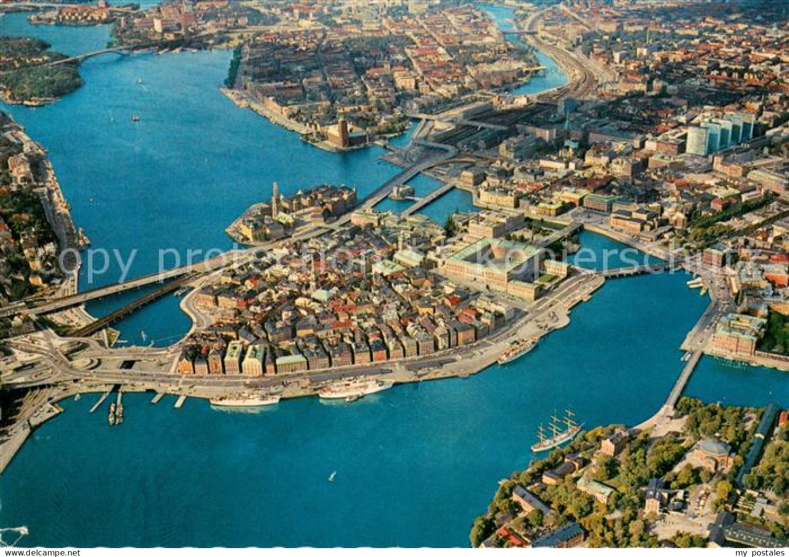 73686481 Stockholm City On The Water In The Centre The Old Town Aerial View Stoc - Schweden