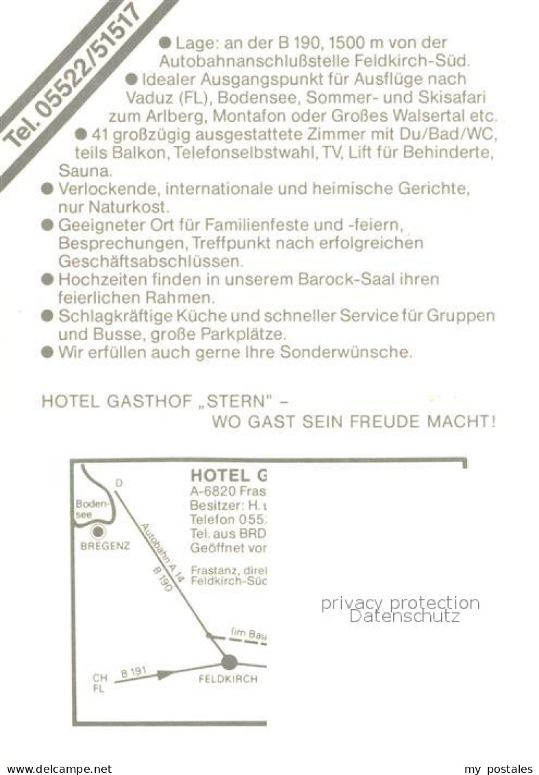 73686472 Frastanz Hotel Gasthof Stern Frastanz - Altri & Non Classificati