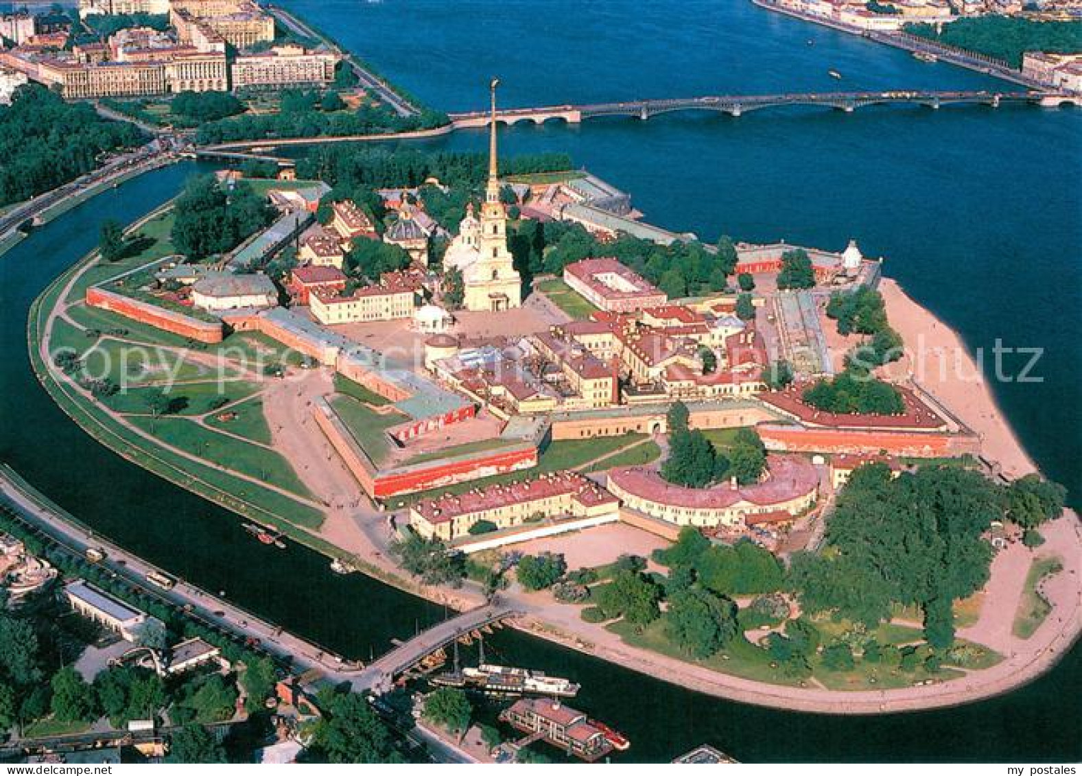 73686443 St Petersburg Leningrad Peter Pauls Festung Fliegeraufnahme St Petersbu - Rusland