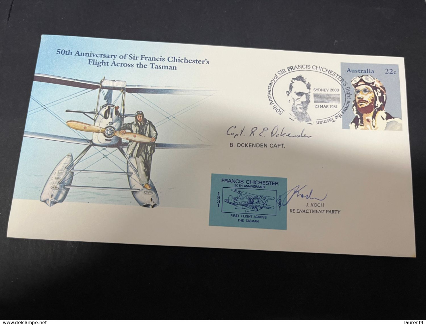 30-4-2023 (3 Z 29) Australia FDC (1 Cover) 1981 - 50th Anniversary Francis Chichesters (signed) - Sobre Primer Día (FDC)