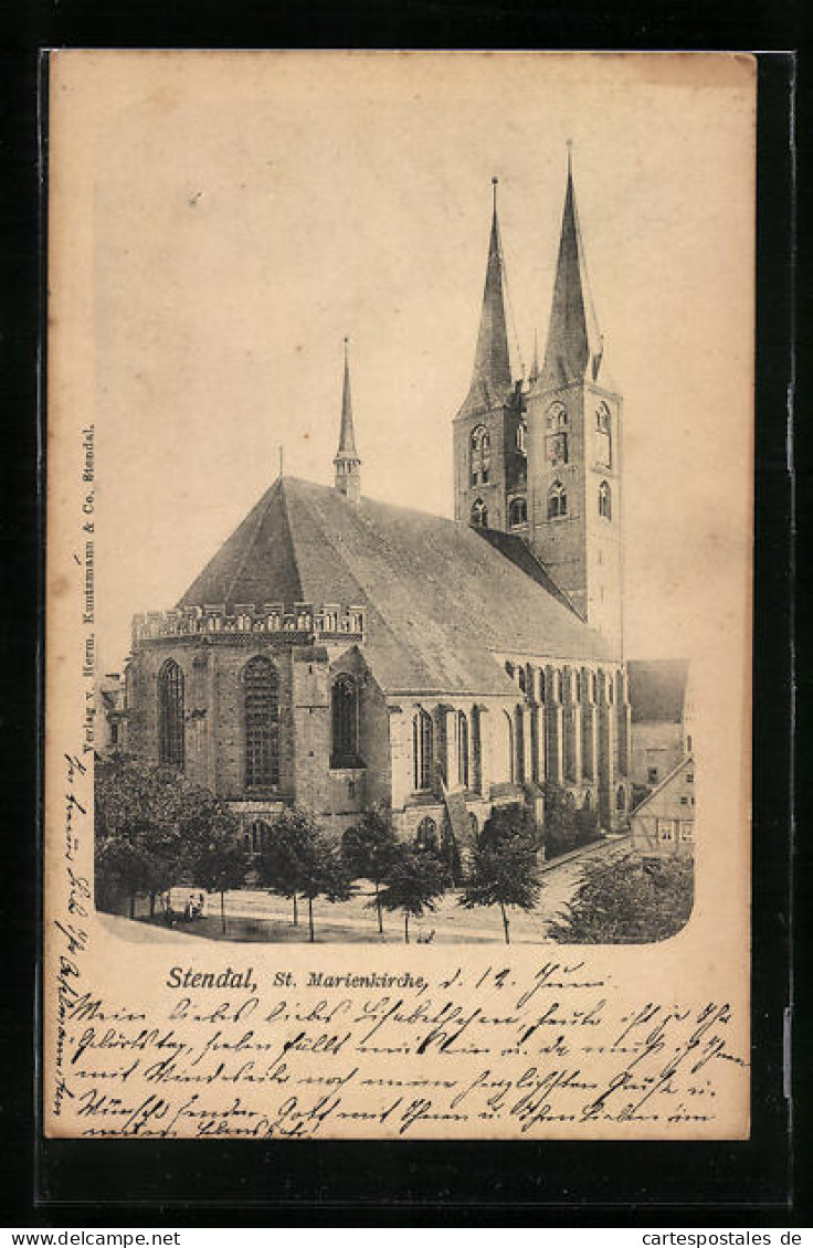 AK Stendal, Blick Auf Die St. Marienkirche  - Stendal