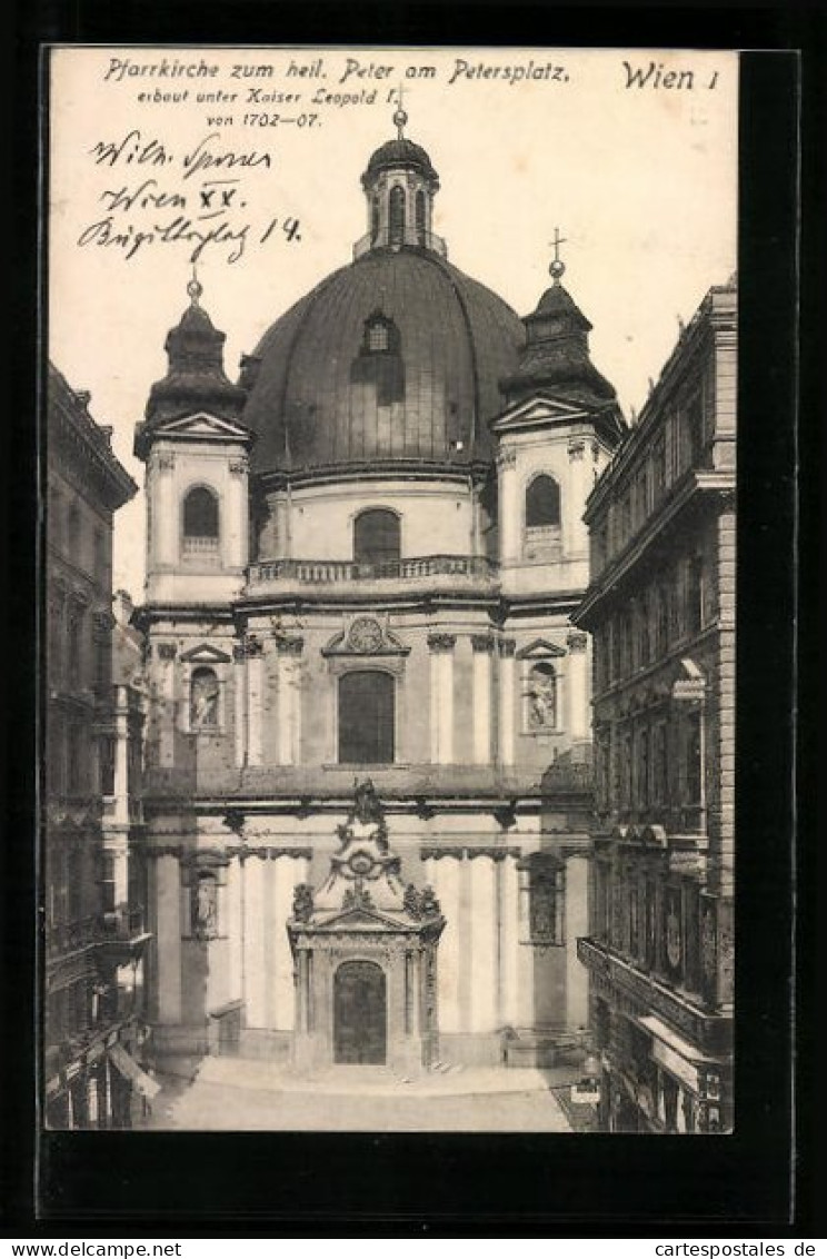 AK Wien, Pfarrkirche Zum Heil. Peter Am Petersplatz  - Other & Unclassified
