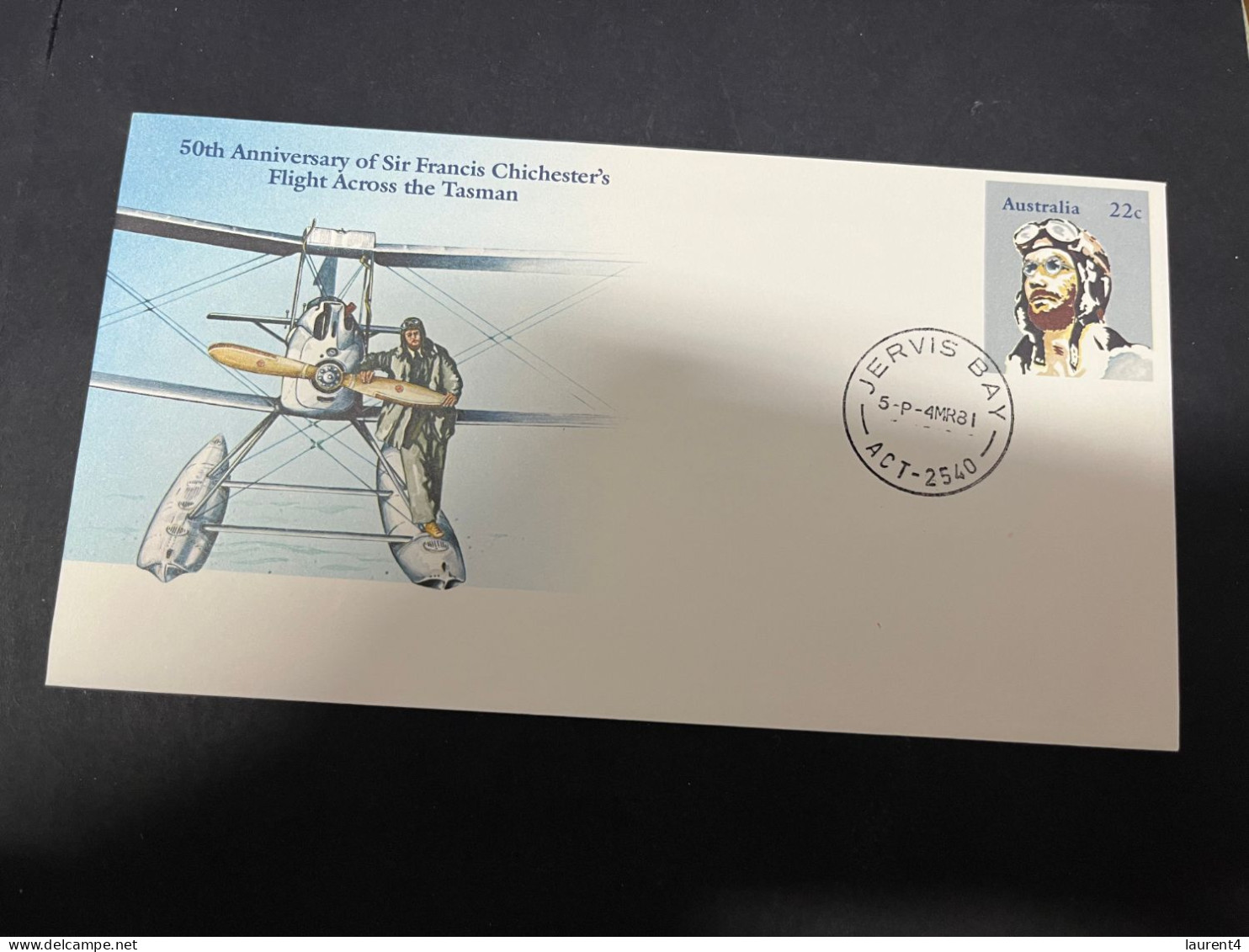 30-4-2023 (3 Z 29) Australia FDC (1 Cover) 1981 - 50th Anniversary Francis Chichesters (Jervis Bay ACT P/m) - Omslagen Van Eerste Dagen (FDC)