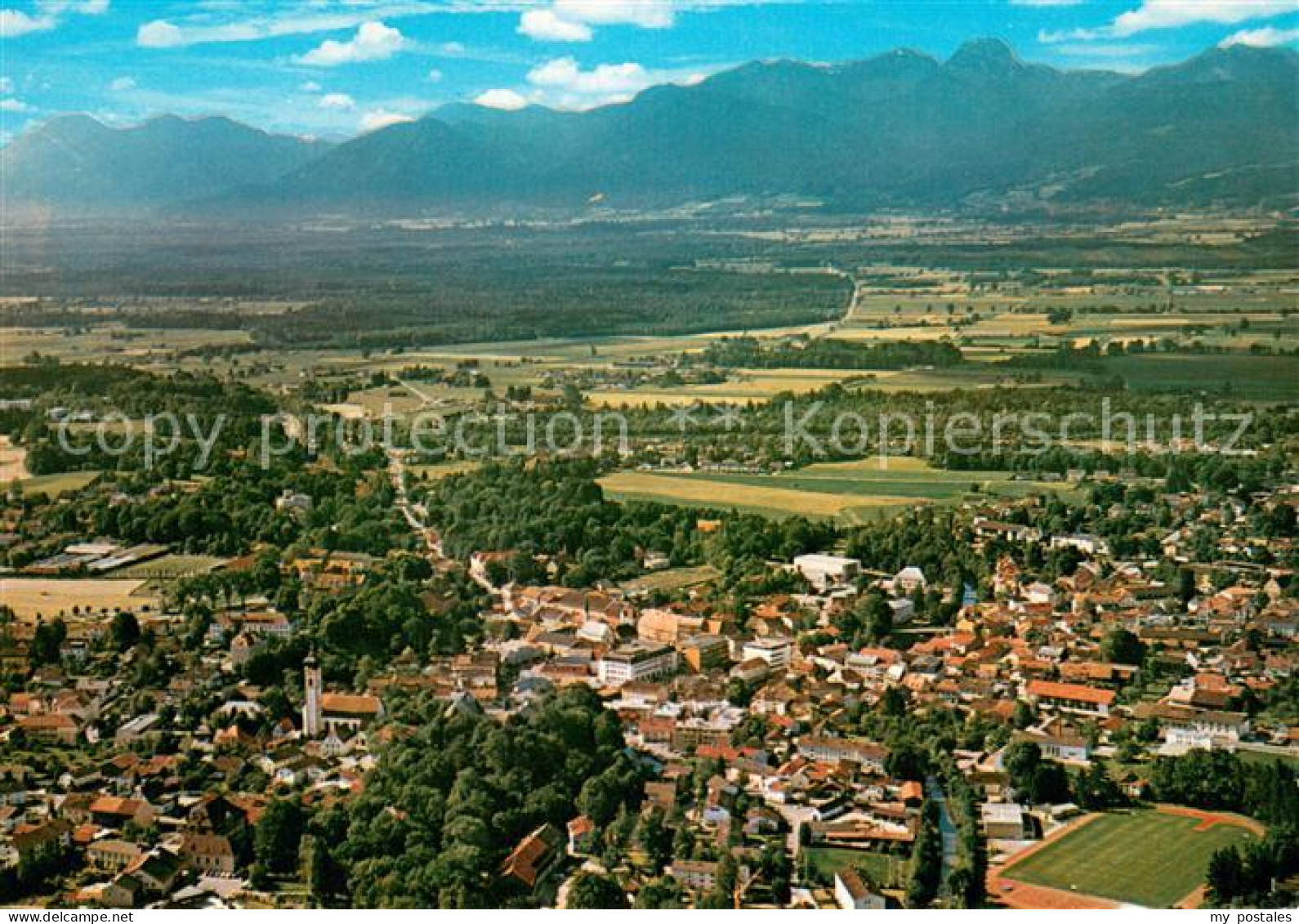 73686298 Bad Aibling Mit Wendelstein Mangfallgebirge Fliegeraufnahme Bad Aibling - Bad Aibling