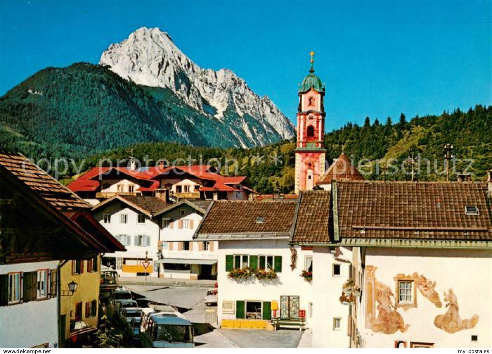 73686219 Mittenwald Bayern Mit Kirche Und Wettersteinspitze Mittenwald Bayern - Mittenwald