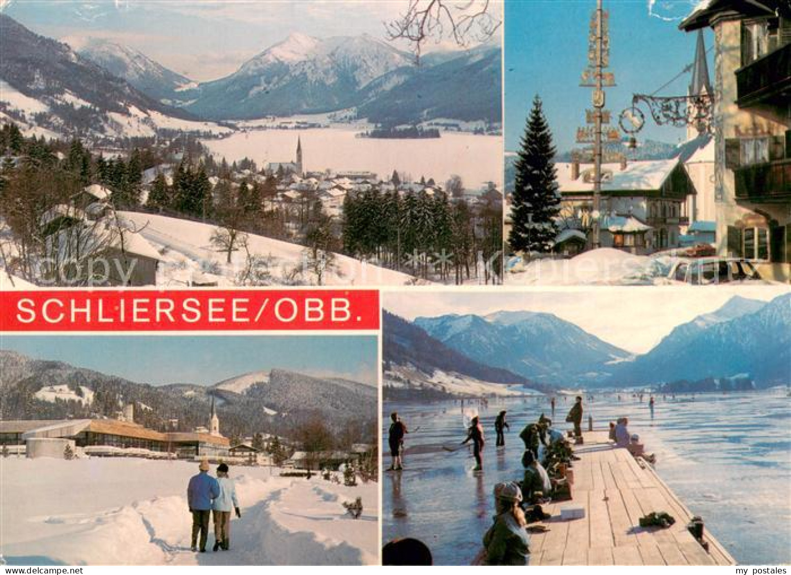 73686214 Schliersee Winterpanorama Ortsmotiv Eislaufen Schliersee - Schliersee