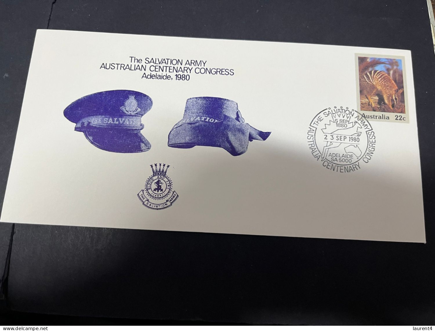 30-4-2023 (3 Z 29) Australia FDC (1 Covers) 1980- Salvation Army Australian Centenary Congress In Adelaide - Omslagen Van Eerste Dagen (FDC)