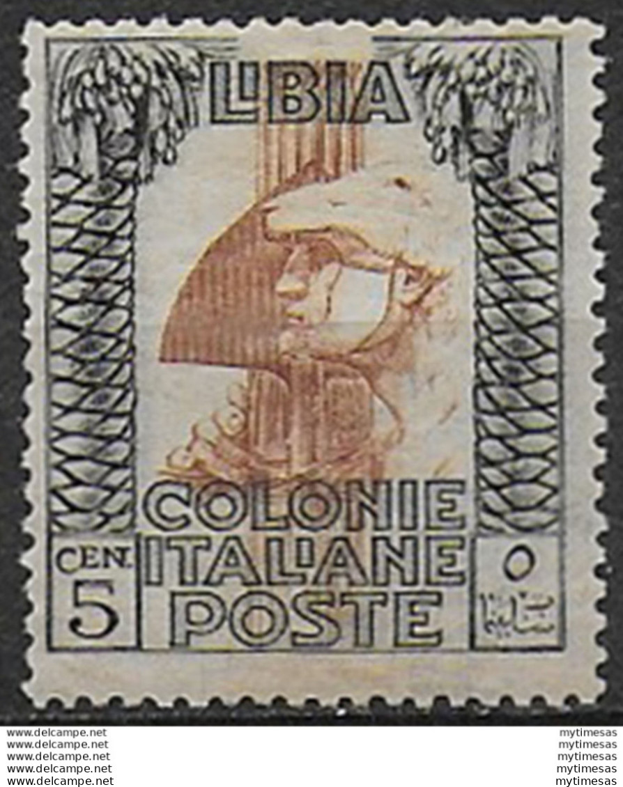 1921 Libia 5c. Nero E Rosso Bruno MNH Sassone N. 23A - Sonstige & Ohne Zuordnung