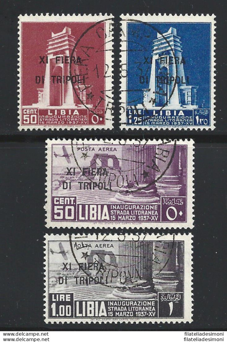 1937 LIBIA, N° 142/143 + PA 32/33  SERIE USATA - Libia